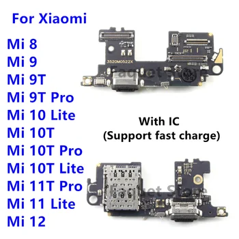 Док-станция USB Зарядное Устройство Порт Зарядки Гибкий Кабель Плата Для Xiaomi Mi 10T 9T 10 11T Pro Mi10T Pro Mi 11 Lite 8 9 12 Микрофон