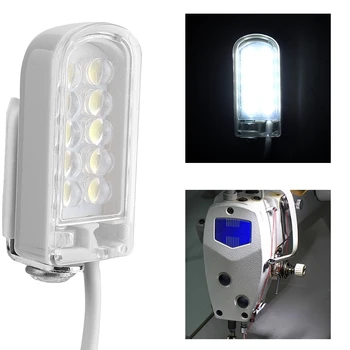 AC 110-265 В Светодиодный Светильник Для Швейной Машины Gooseneck Лампа С Магнитным Основанием Для Швейной Машины Для Токарных Станков Верстаки EU Plug