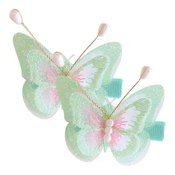 Заколка с бабочками, движущийся 3D декор для волос, Милые блестящие зажимы, заколки, летающие бабочки С блестящими стразами, женские и женские прически для девочек