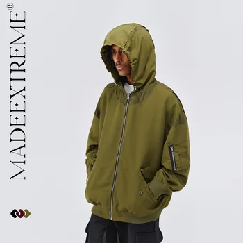 MADEEXTREME, куртка с капюшоном в стиле пэчворк, уличная одежда 2023 года в стиле хип-хоп, роскошная мужская зимняя куртка, одежда y2k, тренчи