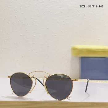 Новые модные Круглые солнцезащитные очки в стиле ретро для женщин, Брендовые дизайнерские Солнцезащитные очки для женщин в мелкой оправе с градиентом, Gafas De Sol