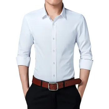 Рубашки, мужская мода, мужская деловая мода, бодибилдинг, Однотонная рубашка с длинными рукавами, рубашка в полоску с длинным рукавом