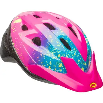 Велосипедный шлем для девочек, розовые брызги, для детей 5 + (52-56 см)