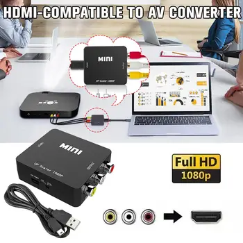 Мини HD Видео конвертер 1080P RCA AV в HDMI-совместимый AV адаптер Кабель-конвертер видеоадаптера CVBS Аудио L6X1