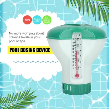 Дозатор хлора для бассейна с термометром, насос для дезинфекции, аксессуар для бассейна