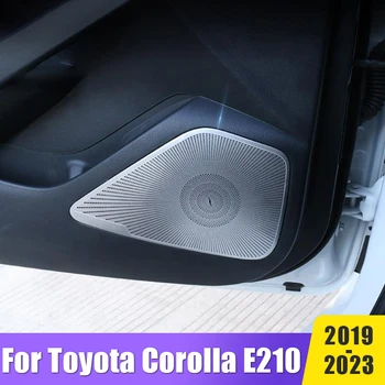 4шт Нержавеющая Крышка Динамика Передней Задней Двери Автомобиля Декоративные Наклейки Для Твитера Toyota Corolla E210 2019 2020 2021 2022 2023