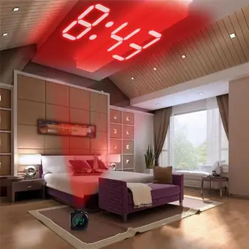 Новый многофункциональный проекционный будильник с часовым звуком Ночник и бесшумное украшение дома