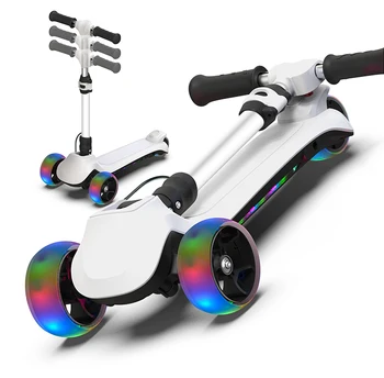 Трехколесный детский электрический скутер оптом, который можно сложить для детей 3-10 лет