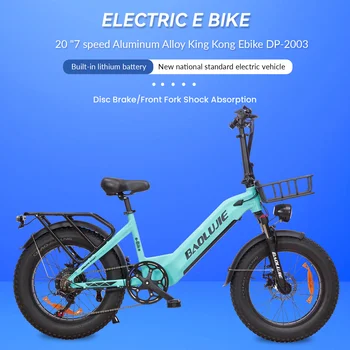 500 Вт 12АЧ 7-ступенчатый электровелосипед 48 В 20-дюймовая литиевая батарея fat tyre Ebike Электрический велосипед mini dirt bike