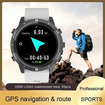 GPS Спортивные Часы Трекер Сенсорный Экран Bluetooth Бег На Открытом Воздухе Велоспорт Дайвинг Рыбалка Триатлон Частота Сердечных Сокращений Водонепроницаемый Компас