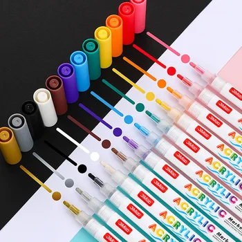 Акриловый маркер 12-36 цветов, водонепроницаемая ручка для рисования обуви ручной работы, детская студенческая ручка для граффити, головка для рока