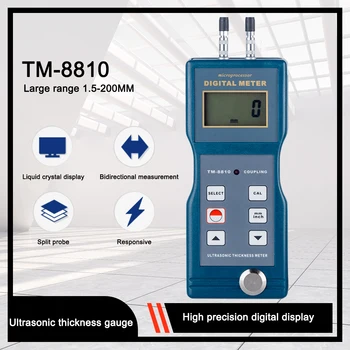 Ультразвуковой толщиномер стенки трубы TM-8810 Диапазон измерения 1,5-200 мм Измеритель коррозии TM8810