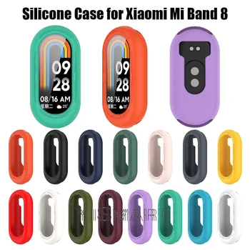 Силиконовый защитный чехол для смарт-часов Xiaomi Mi Band 8, многоцветная сменная защитная оболочка для NFC-браслета MiBand8