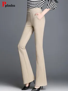 Элегантные тонкие эластичные женские брюки-клеш, Новые Осенние Офисные леггинсы Wasit, базовые модные Корейские брюки длиной до щиколотки