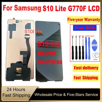 Оригинальный ЖК-дисплей Для Samsung Galaxy S10 Lite SM-G770F/DS ЖК-дисплей С Сенсорным Экраном и Цифровым Преобразователем В Сборе Для Samsung S10 Lite