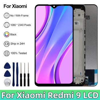Высококачественный Экран Для Xiaomi Redmi 9 ЖК-дисплей С Цифровым Преобразователем В Сборе Для Redmi 9 LCD M2003J15SC M2003J15SS ЖК-Замена Деталей