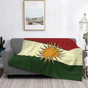 Одеяло с флагом Курдистана, флисовое весенне-осеннее солнцезащитное многофункциональное сверхмягкое одеяло для дома, постельное белье на открытом воздухе