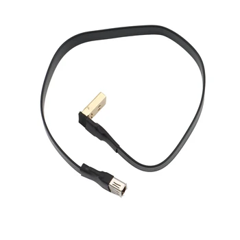Ленточный Удлинительный кабель DisplayPort с Плоским экраном от электромагнитных помех, Гибкий кабель с угловым разъемом DP (P3-P4), 30 см