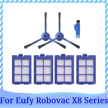 Запасные части для Гибридного робота-пылесоса серии Eufy Robovac X8, Моющаяся Боковая щетка, Hepa-фильтр