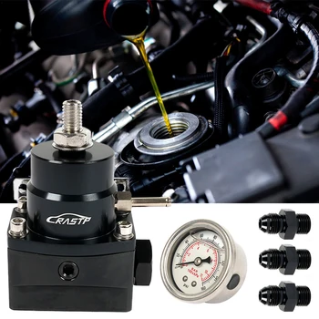 Автомобильный регулятор давления топлива AN6 с манометром Автоматический усилитель давления топлива Клапан регулировки давления бензина Автомобильные аксессуары