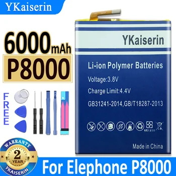 Аккумулятор YKaiserin P 8000 6000mAh для Elephone P8000 Bateria + бесплатные инструменты