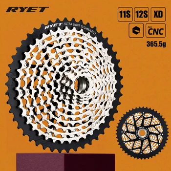 RYET 11S Кассета 9-46T Горный Велосипед Свободного Хода XD Core Сверхлегкий 363g Стальной Прочный 11S Звездочка 9-46T Велосипедная Кассета Велосипедные Детали