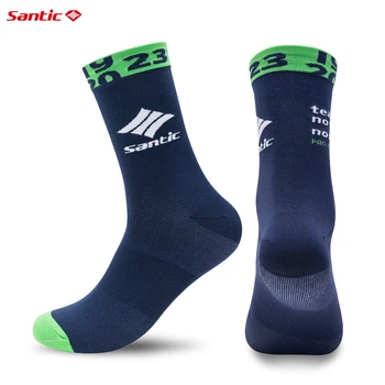 Велосипедные носки Santic 2023 для мужчин и женщин, высокоэластичные, впитывающие пот Велосипедные носки для занятий спортом на открытом воздухе, фитнесом