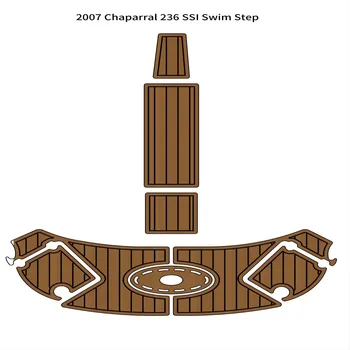 2007 Chaparral 236 SSI Лодка для плавания на ступенчатой платформе EVA из пеноматериала и тикового дерева, коврик для пола на палубе