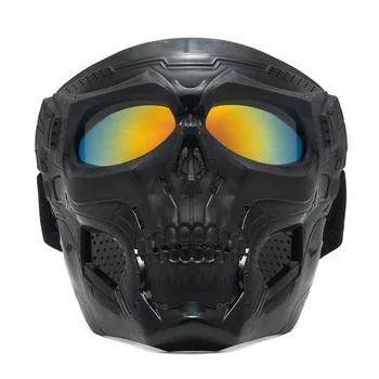 маска для бега по пересеченной местности с черепом, велосипедные очки, сменные ветрозащитные мотоциклетные очки