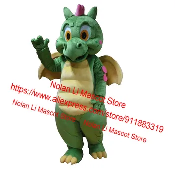 Зеленый костюм талисмана динозавра Мультяшный набор для взрослых, Ролевая игра, Карнавальная вечеринка на Хэллоуин, рекламный показ, Праздничные подарки 821