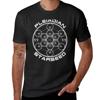 Новая футболка Pleiadian Starseed Sacred Geometry, мужские футболки, быстросохнущая футболка, мужская футболка с рисунком