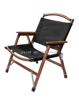 Военный стул в стиле ретро из массива дерева, складной стул для пикника на открытом воздухе, для кемпинга, простой в скандинавском стиле, стул Kermit, стол из тикового дерева