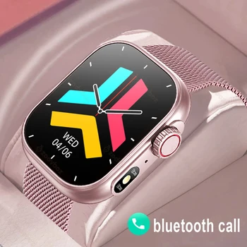 2023 Call Смарт-часы Женские Умные часы с пользовательским циферблатом, водонепроницаемые часы для измерения температуры тела, часы-браслет с полным касанием для Android IOS