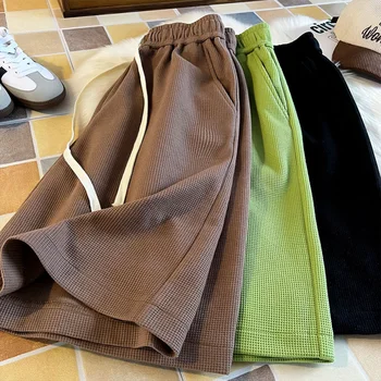 Повседневные шорты ярких цветов, мужские эластичные повседневные шорты Корейского дизайна для мужчин, летние мужские спортивные штаны, короткие штаны