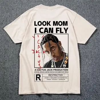 Модная мужская футболка в стиле хип-хоп Tour CACTUS JACK, футболка с 3D принтом Kanye West, Базовая пара, свободный топ с коротким рукавом, уличная одежда