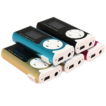 МИНИ-USB-клип-плеер MP3-плеер с ЖК-экраном 16 ГБ mini SD TF карты