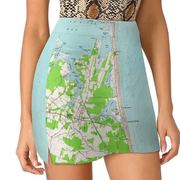 Винтажная карта Бетани Бич, штат Делавэр (1954), легкая брючная юбка, сексуальные короткие мини-юбки, экстремальная мини-юбка 0