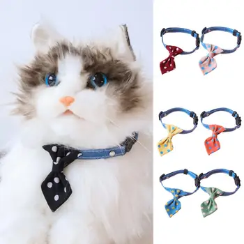 Ошейники для домашних животных, ожерелье с колокольчиком для котенка, собаки, галстук в британском стиле, Джентльменский Регулируемый ошейник для домашних животных, Элегантные вечерние ошейники для наряда