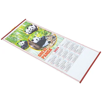 Календарь с прокруткой из ротанга, бумажные календари, годовой планировщик, настенный ежегодный 1