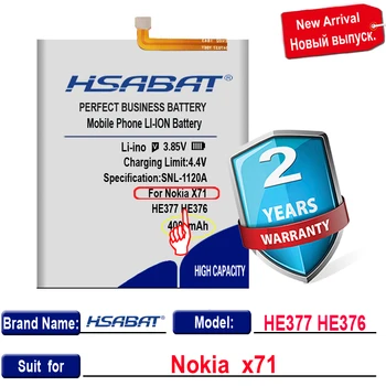 Новое поступление [HSABAT] Сменный аккумулятор HE377 HE376 емкостью 4600 мАч для Nokia X71 1