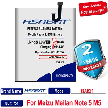 Новое поступление [HSABAT] Сменный аккумулятор BA621 емкостью 5200 мАч для Meizu Meilan Note5 M5 Note 5 1
