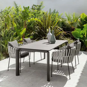 Скандинавские металлические уличные стулья Уличная мебель Современный сад на открытом воздухе Креативные дизайнерские стулья Ротанговый Балкон Пляжные стулья для отдыха 1