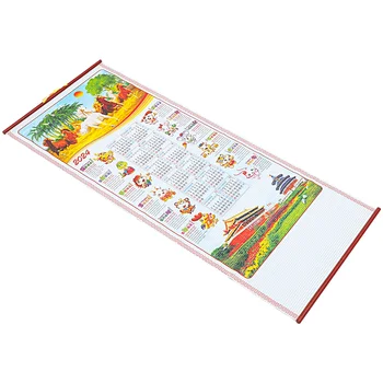 Календарь с прокруткой из ротанга, бумажные календари, годовой планировщик, настенный ежегодный 2