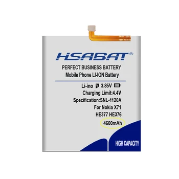 Новое поступление [HSABAT] Сменный аккумулятор HE377 HE376 емкостью 4600 мАч для Nokia X71 2