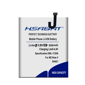 Новое поступление [HSABAT] Сменный аккумулятор BA621 емкостью 5200 мАч для Meizu Meilan Note5 M5 Note 5 2