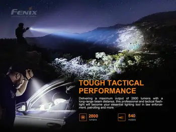 Тактический фонарик Fenix TK22 с мощной световой зарядкой, сверхяркий служебный тактический фонарь длительного действия на открытом воздухе 2
