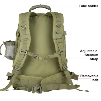 40-литровый Мужской военный тактический рюкзак, армейская походная сумка для скалолазания, Уличные Водонепроницаемые Спортивные дорожные сумки, рюкзак для кемпинга, охоты 2