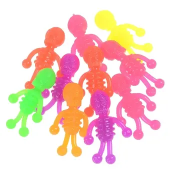 10шт Пластиковая мягкая резиновая TPR модель Зомби, игрушки для снятия стресса, Забавные шутки, детские маленькие игрушки для выжимания скелетов Зомби, Детские подарки 3