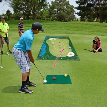 Набор для игры в мини-гольф с высококачественной площадкой для тренировки гольфа, набор для игры в гольф, коврик для игры в гольф на открытом воздухе, коврик для тренировки мяча для гольфа 3