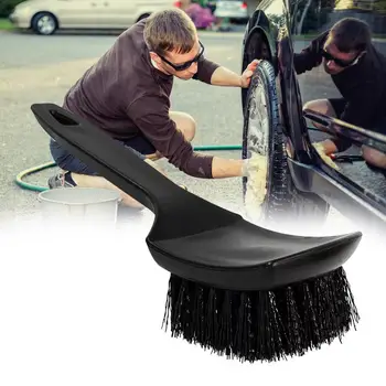 Щетка для чистки автомобильных шин Универсальная Автомобильная Швабра для мытья колес Автомобильные Аксессуары для чистки обода с короткой ручкой 3
